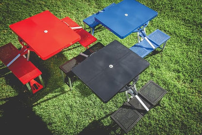 Picnic TIME NFL Football Field Folding Picnic Table, Camping Table, Outdoor Table with Umbrella Hole