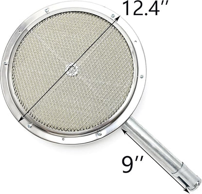 12" Outdoor Oven BBQ Infrared Searing Burner and Burner Valve, Round Ceramic Baking Burner for Turkey Fryer Burners, Outdoor Cooking, Fire Pit for DIY Grill setups