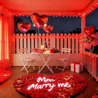LAMPHOME Red Valentines Day Decor Lights,150 Count 31.9FT Mini Valentine's Lights,Red Christmas String Fairy Lights Outdoor Indoor Plug in for Room Party Wedding Tree Valentines Day Decorations