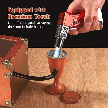 OGERY Cocktail Smoker Kit, Whiskey Smoker Kit with Smoking Gun, Old Fashioned Bourbon Smoker Box and 4 Flavors Wood Chips, Unique Anniversary Birthday Gifts for Men, Dad, Husband (No Butane)