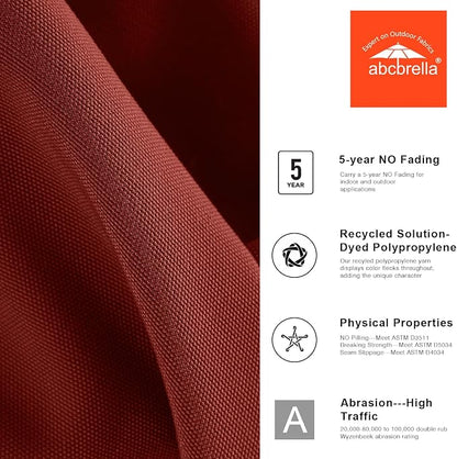 ABCCANOPY OLEFIN® 5-Year No Fading 9FT Outdoor Patio Umbrella(Burgundy) | Fade & UV Resistant Fabric,8 Fiberglass Ribs，Wind Vent，Crank Lift & Tilt,Outdoor Table Umbrella for Deck,Backyard,Yard