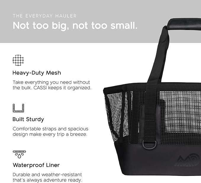 MISSION Boat Gear CASSI Heavy-Duty Outdoor Tote and Waterproof Marine-Grade Mesh Boat Bags