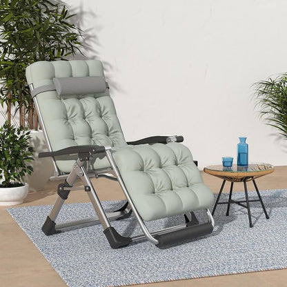 Suteck Oversized Zero Gravity Chair, 29" XL Reclining Lounge Chairs | With Removable Cushion&Headrest, Upgraded Lock and Footrest, Reclining Patio Recliner for Indoor Outdoor
