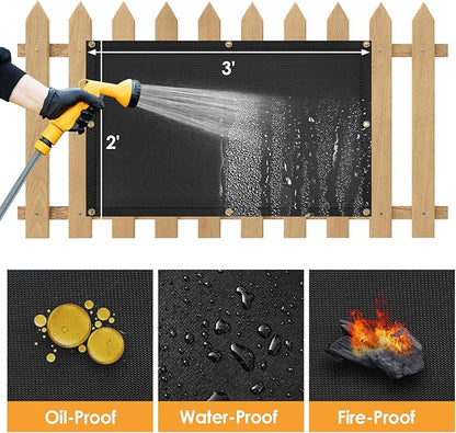 3'x2' Fireproof Heat Shield for Wall Behind Grill Protect Deck Fence from Grill Heat, Heat Shield for Wood Stove, Stove Wall Protector Fridge, BBQ Grill Mat Accessories Compatible with Blackstone