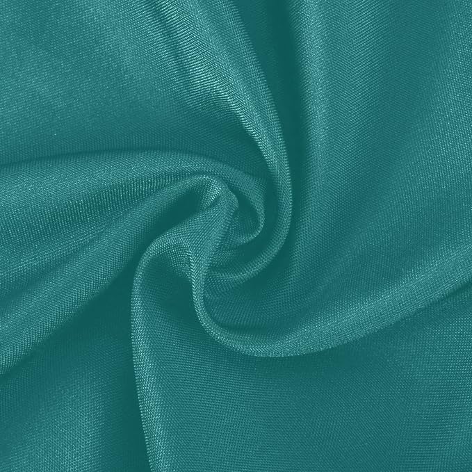 Teal Green Solid Color Round Tablecloth 60" Waterproof Spillproof Polyester Fabric Table Cover with Zipper Umbrella Hole for Outdoor Patio Garden Dining Party