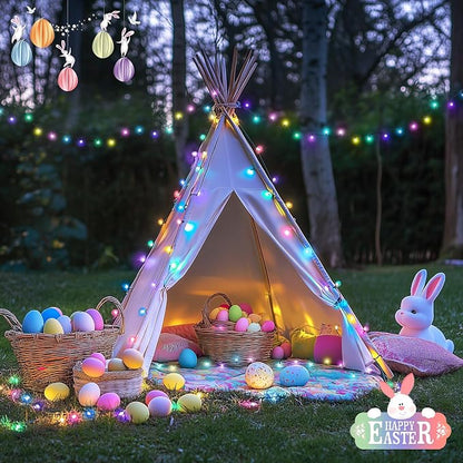JMEXSUSS 500 LED Easter Christmas Lights Outdoor Indoor | 173ft Multicolor Christmas String Lights, 8 Modes Easter Christmas Tree Lights Plug in for Room Party Christmas Decorations