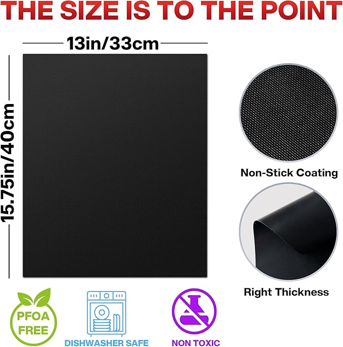 Grill Brush and Grill Mats for Outdoor Grill, BBQ Grill Accessories Set - Grill Brush Bristle Free with Scraper ×1 and Grill Mats ×10, BBQ Grill Brush Cleaning Set/Grill Mats for Grilling