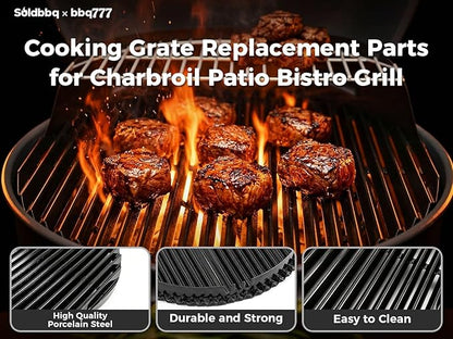17 1/2" Porcelain Steel Cooking Grate Replacement Parts for Charbroil TRU Infrared Patio Bistro Electric Grill 20602109 20602107 20602108 20602107-01 Charbroil Grill Replacement Parts Number 29102163