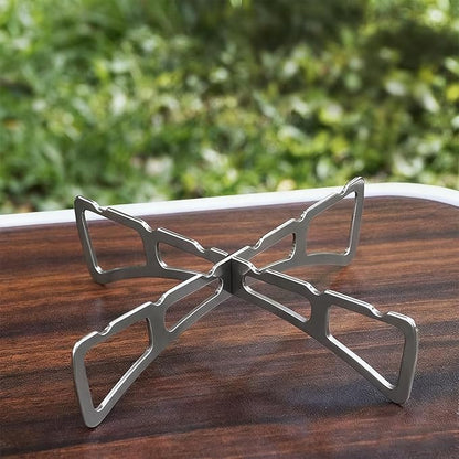MIUPOO Outdoor Cooking Rack,Stainless Steel Baking Steaming Roasting Rack,for BBQ,Steaming,and Outdoor Cooking,Steam Rack Removable,4.85 Inches,2 Pieces.