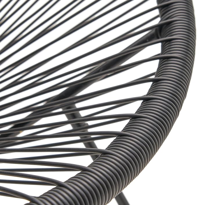 Christopher Knight Home Outdoor Hammock Weave Chair with Steel Frame (Set of 4) - Black Finish