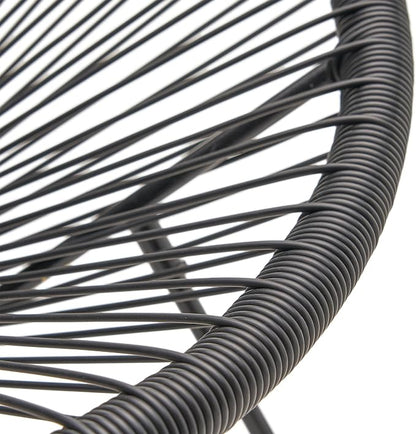 Christopher Knight Home Outdoor Hammock Weave Chair with Steel Frame (Set of 4) - Black Finish