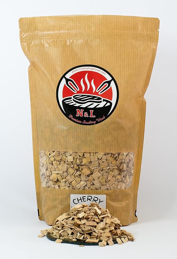 N&L BBQ Premium Smoking Wood Chips,BBQ Chips,Smoker Chips,BBQ,Grill APPLIANCES (Cherry Wood Chips)