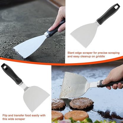 DY DECENT FAMILY 39PCS Griddle Accessories Kit, Flat Top Grill Accessories Set for Outdoor Barbecue. Griddle Tools Set with Basting Cover, Spatula, Scraper, Burger Press, Tongs and Cleaning Kit