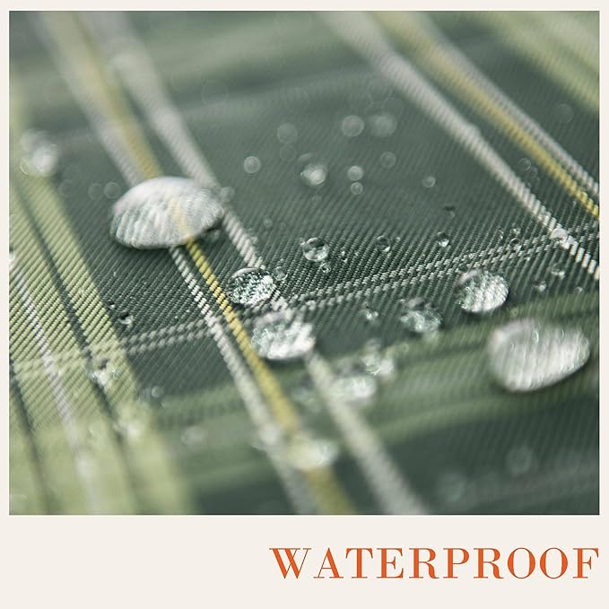 Christmas Green Plaid Waterproof Tablecloth – Classic Woven Check Design – Holiday Dining Table Cover for Xmas Parties, Stain-Resistant & Durable, W60 x L60 in