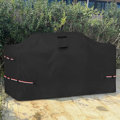 98 Inch Island Grill Cover - 600D Heavy Duty Waterproof All Weather Protection Outdoor Cover,Black