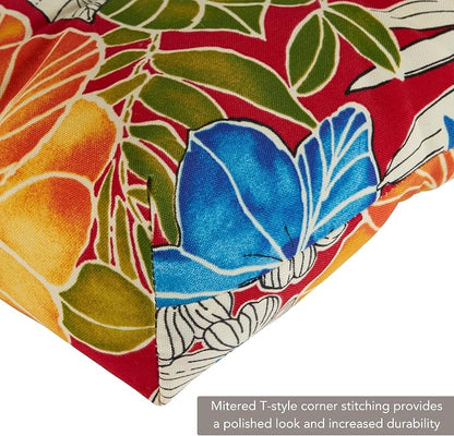 Greendale Home Fashions Aloha Crimson 44'' x 22'' Outdoor High Back Chair Cushion