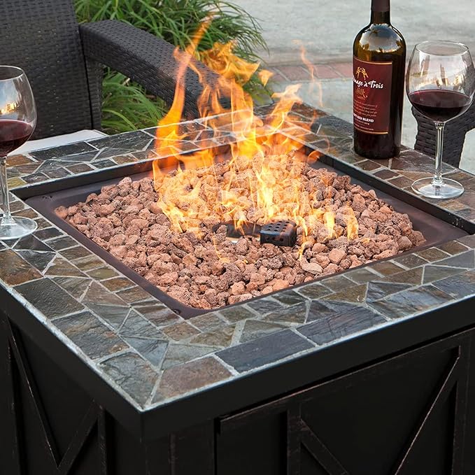 onlyfire Red Lava Rock 10 Pounds Volcanic Lava Stones for Indoor Outdoor Fire Pits Fireplaces Gas Grill and Landscaping, 0.4-0.8 Inch