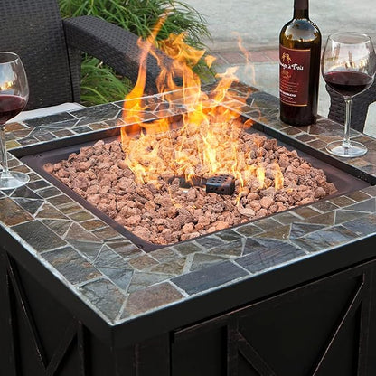 onlyfire Red Lava Rock 10 Pounds Volcanic Lava Stones for Indoor Outdoor Fire Pits Fireplaces Gas Grill and Landscaping, 0.4-0.8 Inch
