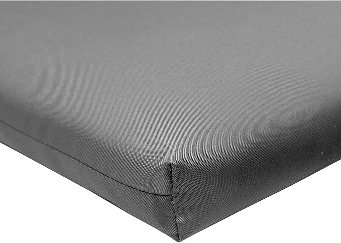 QILLOWAY Outdoor Indoor Seat Cushions, Square Foam Dining Chair Pads,All Weather, 17"x17"x3",2 Count (Light Grey)