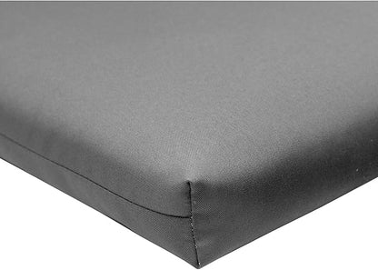 QILLOWAY Outdoor Indoor Seat Cushions, Square Foam Dining Chair Pads,All Weather, 17"x17"x3",2 Count (Light Grey)