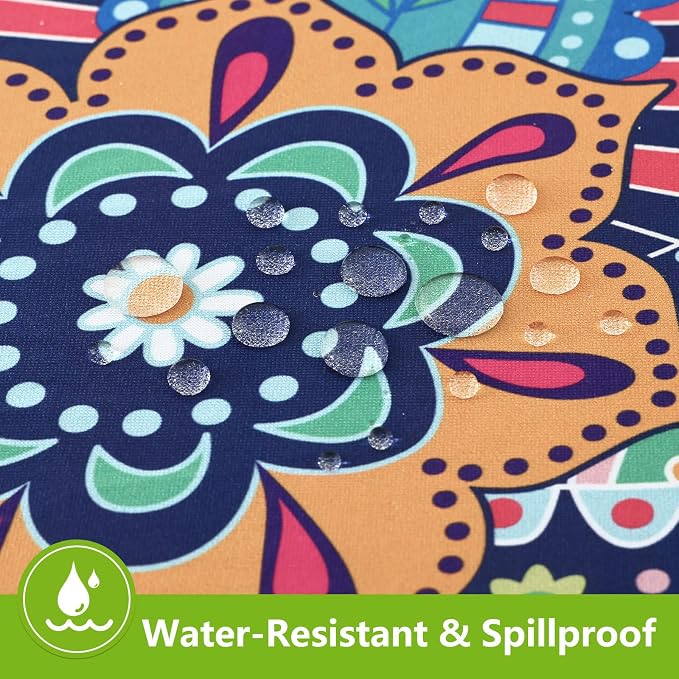 Smiry Spandex Fitted Tablecloth for 4 Foot Rectangle Tables, Washable Picnic Table Cover with Elastic, Stretch Reusable Table Cloth for Outdoor, Camping, Dining & Kitchen (Paisley, 30"x48")