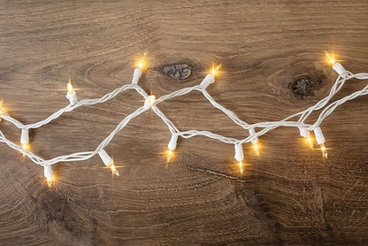 612 Vermont 100 LED Clear Christmas Lights on White Wire, UL Approved, Indoor and Outdoor Use, 24.75 Foot of Lighted Length, 25.4 Foot of Total Length