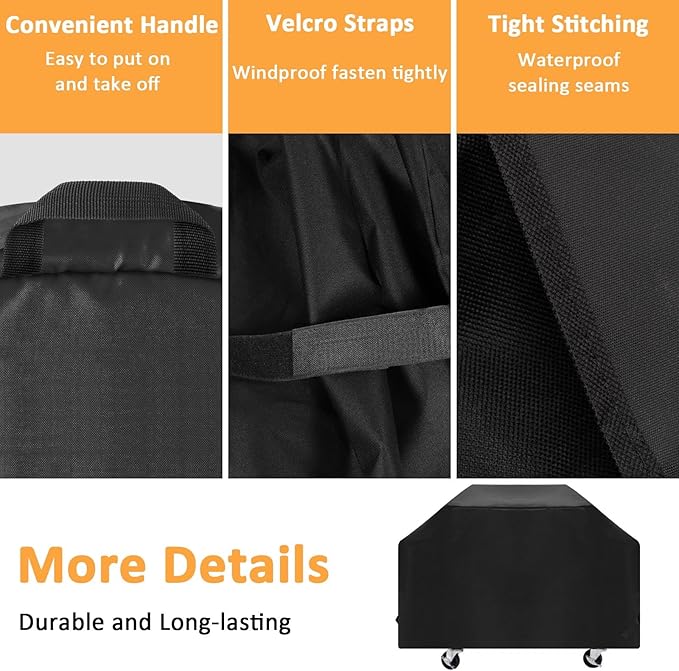 Grill Cover for Charbroil Edge Electric Grill, 50 Inch Waterproof Full-Length Grill Cover for Char Broil 22652143 Series Grill Models, for Charbroil 2 Burner Series Grills