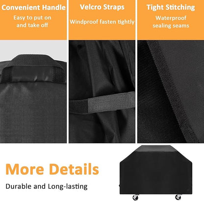 Grill Cover for Charbroil Edge Electric Grill, 50 Inch Waterproof Full-Length Grill Cover for Char Broil 22652143 Series Grill Models, for Charbroil 2 Burner Series Grills