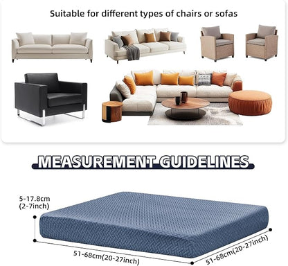 8Pcs Patio Cushion Covers, Outdoor Stretch Cushion Covers, Washable | Stretch Fit, Replacement, Washable and Reusable Furniture Protectors, Fits most patio furniture cushion covers, Cover Only