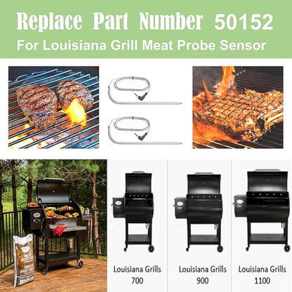 Meat Probe for Nexgrill Oakford Wood Pellet Grill,for Pit Boss, Louisiana Grill,Asmoker,Cuisinart,Z Grills Wood Pellet Smoker Meat Probes,2-Pack