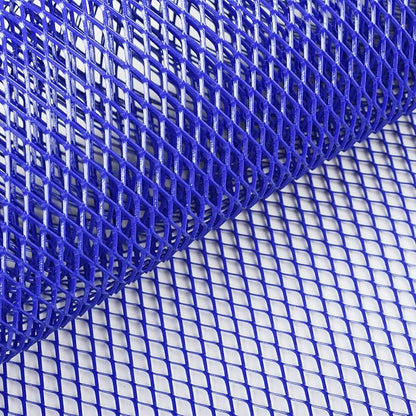 AggAuto Universal 40"x13" Car Grill Mesh 6x12mm Rhombic Hole Blue | Aluminum Alloy Automotive Grille Insert Bumper, One of the Most Multifunctional Shape Grids 100x33cm