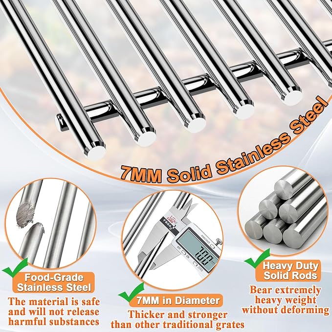 Spirit II Grill Parts for Weber GS4 Spirit II 300 SER E310 S310 Accessories for Weber Spirit 2 Replacement Weber Grate 7638 7856,Flavor Bars 7636 67046 3400302,Heat deflector 67060,304 Stainless Steel