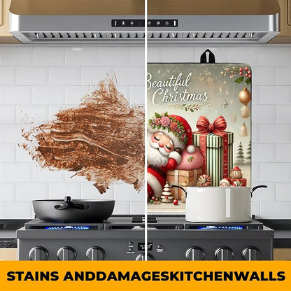 Christmas Stove Top Cover Snowman Stove Top Cover for Home Decoration Kitchen Pad Non-Stick Washable Cooktop Covers Countertop Protector Keep Stove Clean 28"x20" (Man)
