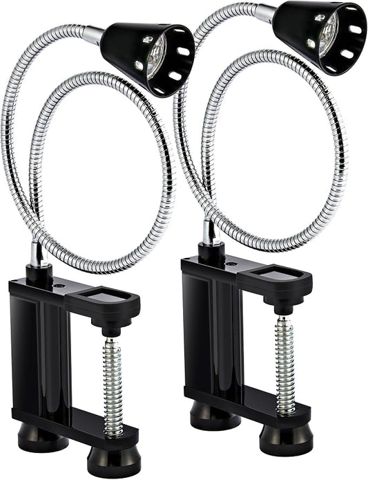BBQ Grill Lights Magnetic Base Super-Bright LED Lights-360 Degree Flexible Gooseneck, Weather Resistant, Task Lighting Barbecue Grilling Gifts for Men Dad Husband (Black, 2 Pack)