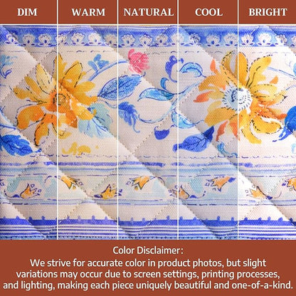 Maison d'Hermine Oven Gloves 100% Cotton Oven Mitt 7" x 13" with Loop Heat Resistant BBQ Cooking Gloves Baking Grilling Kitchen Hotel Home Farmhouse Spring Summer (Pack of 1, Girassol)