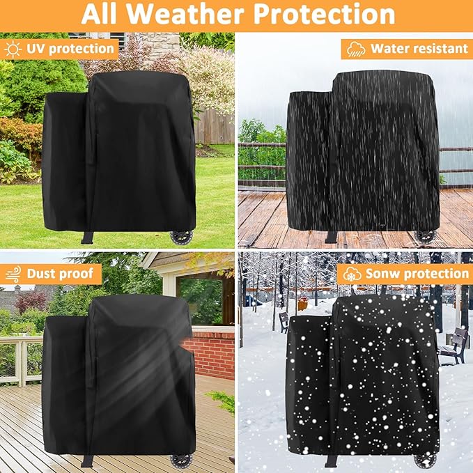 Smoker Grill Cover for Pit Boss Lexington 500 Series, 73500 Pellet Cover for Pit Boss Lexington 540, Pro 600 and Tailgater Wood Pellet Cover, 600D Waterproof Heavy Duty Pellet Smoker Cover