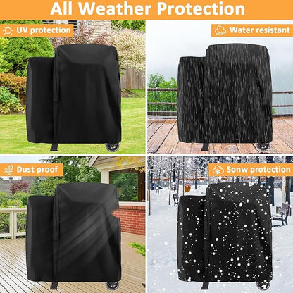 Smoker Grill Cover for Pit Boss Lexington 500 Series, 73500 Pellet Cover for Pit Boss Lexington 540, Pro 600 and Tailgater Wood Pellet Cover, 600D Waterproof Heavy Duty Pellet Smoker Cover