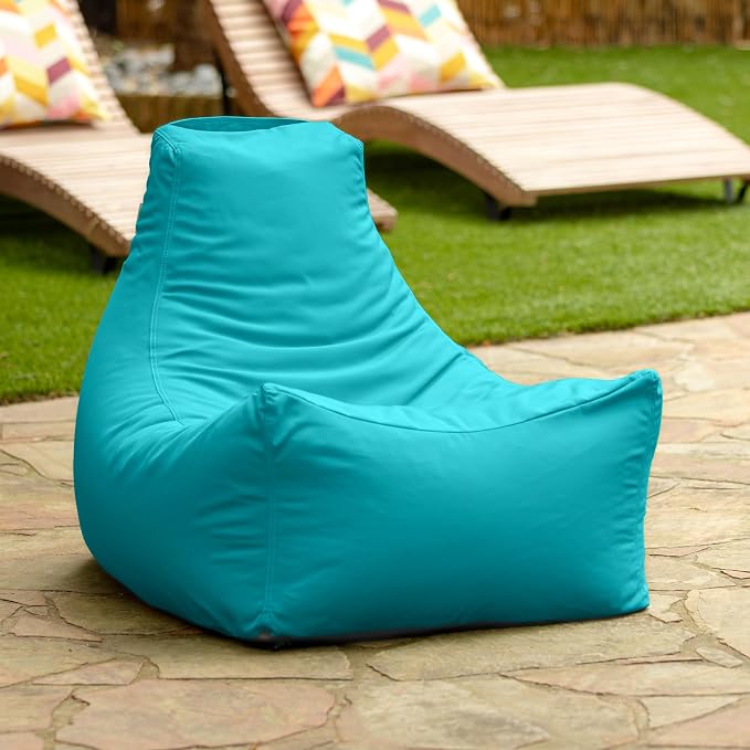 Jaxx Juniper Outdoor Bean Bag Patio Chair & Poolside Lounge, Cancun Blue