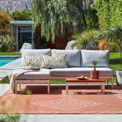 LVTXIII 2 Pack Outdoor Lumbar Pillow Covers 12x20 Inch with Piping, Water-Repellent Back Cushion Covers ONLY for Patio Furniture, Sofa, Garden Bench, Paisley Botanical