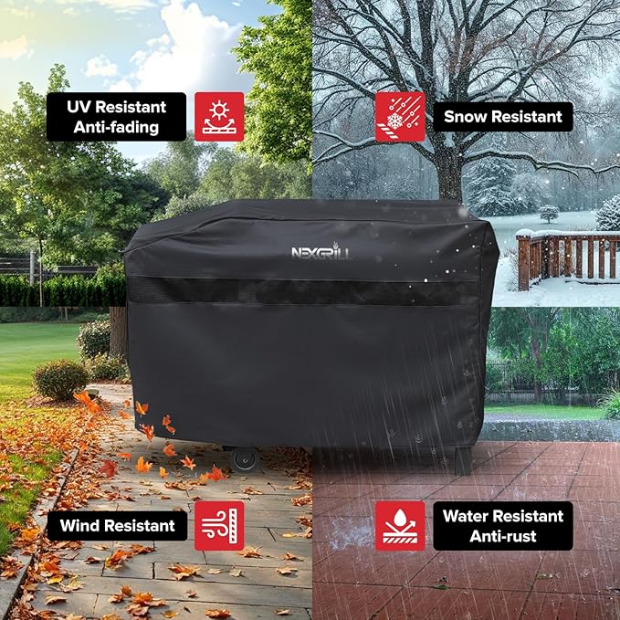 Nexgrill 42-Inch Griddle Cover, Heavy Duty Water Resistant Flat Top Grill Cover with Adjustable Strap and Air Vent, All-Season Outdoor Barbecue Griddle Protection – 700-0785