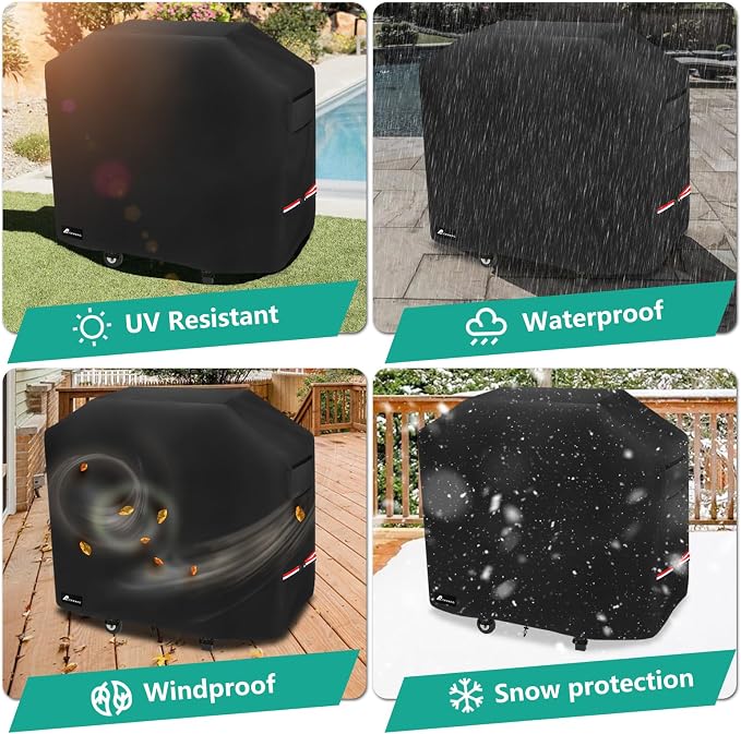 Heavy Duty Waterproof Grill Cover for Blackstone Model 2165 Pro Series 2 Burner 22 Inch Propane Griddle with Hood, Outdoor Durable Blackstone 2165 2414 BBQ Griddle Grill Cover(Cover Only)