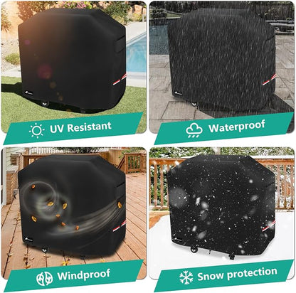Heavy Duty Waterproof Grill Cover for Blackstone Model 2165 Pro Series 2 Burner 22 Inch Propane Griddle with Hood, Outdoor Durable Blackstone 2165 2414 BBQ Griddle Grill Cover(Cover Only)