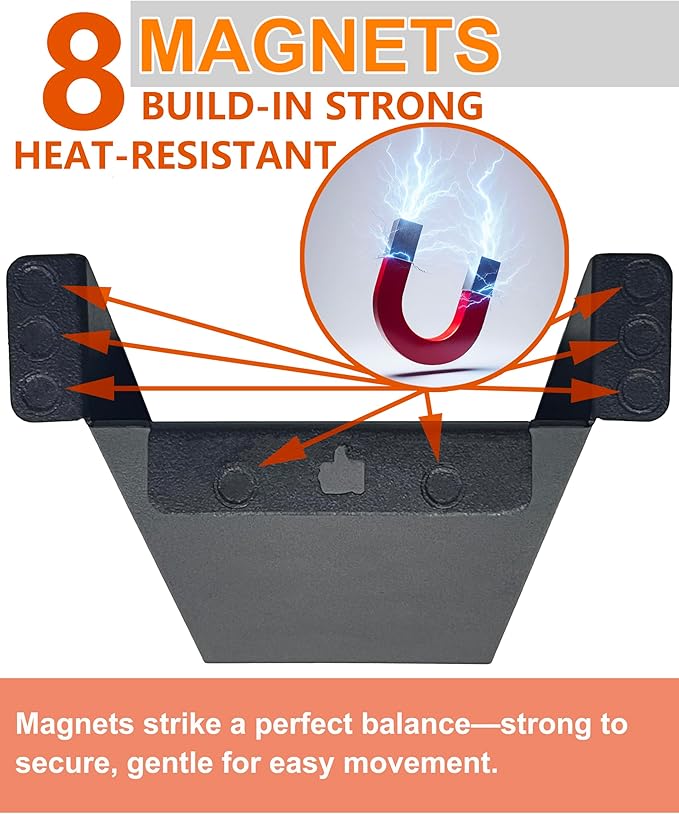 Pellet Smoker Magnetic Helper Chute: Effortless Pellet Collection, Accessories for Traeger and Pit Boss Grill, Magnetic Pellet Slide for Emptying Pellet Grill Hoppers