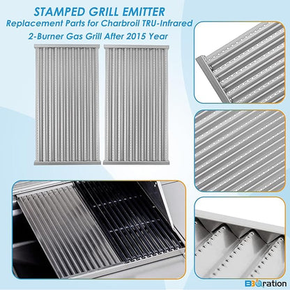 G362-2100-W1 Grill Replacement Kit for Charbroil TRU-Infrared 463642316 463644220 463632320 463675016 463644220 463245518, Grill Grate, Heat Plates and Burner Kit for Charbroil 466642416