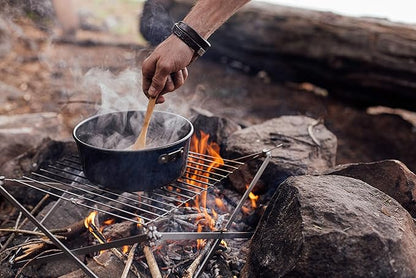 WOLF GRIZZLY GRILL, Compact Backpack Grill; The Perfect Over Fire Grill for Your Next Camping or Backyard Adventure