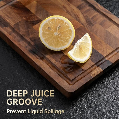 Small Walnut Cutting Board, Wood Chopping Boards for Kitchen | 9"x6"x0.8" Portable Cutting Board, Compact Size for Daily Prep with Stable Non-slip Mat