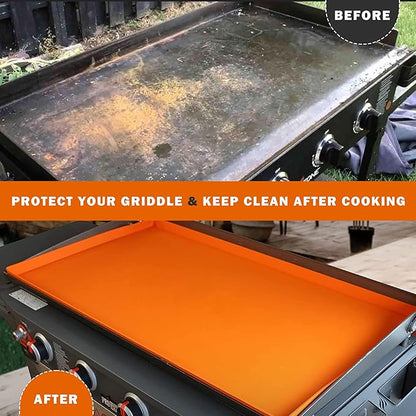 URMONA Silicone Griddle Mat for Blackstone 17 Inch Griddle, ReusableHeavy Duty Food Grade Silicone Mat, Protects From Rodents, and Rust, Keeps It Clean To Prevent