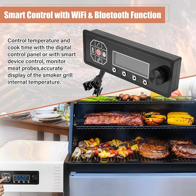Digital WIFI Control Panel Controller Replacement for Masterbuilt 710 Digital Electric Smoker, 900957 Controller Board Replacement Part for Masterbuilt MB20070924, MB20075726 Electric Smokers