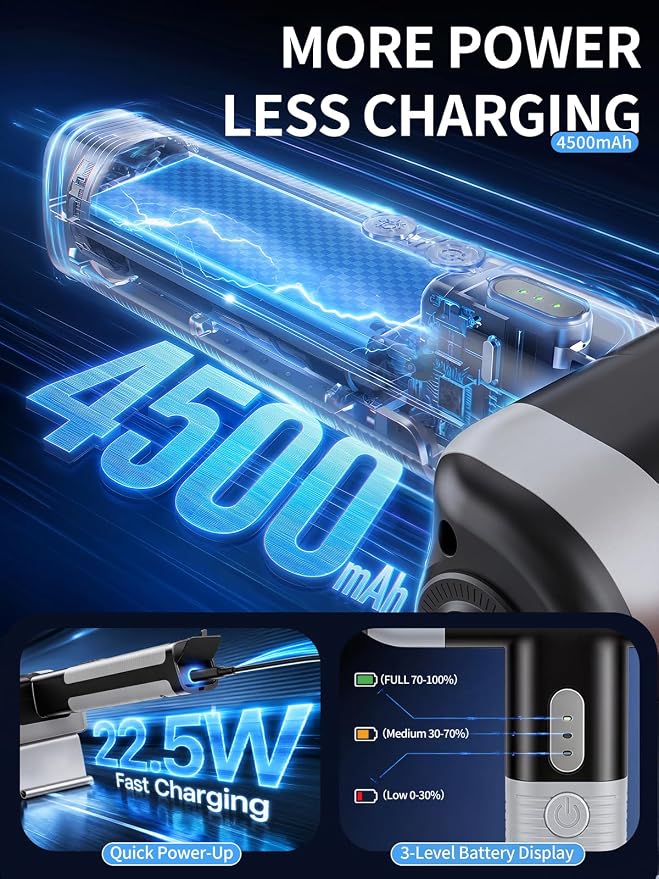 DEGGE Electric Grill Brush, Cordless BBQ Grill Cleaner with 4500mAh Battery | 800RPM High-Torque Motor, Built-in LED Light, 304 Stainless Steel Roller Brush for Uncoated Gas & Charcoal Grills