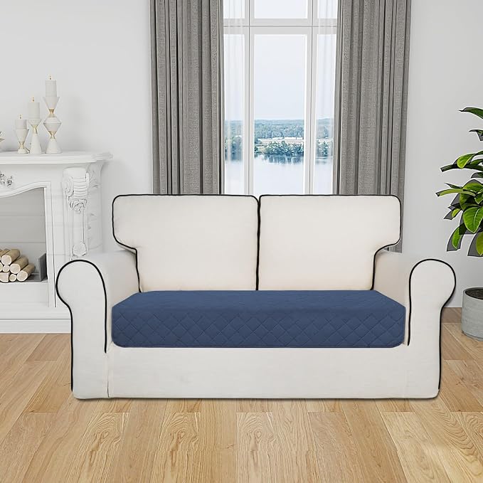 Easy-Going Sectional Couch Covers for Dogs L Shape Sofa Cover Reversible Sofa Slipcover Chaise Lounge Cover Furniture Protector Cover for Pets Dog Cat (30 x 50 inches, Dark Blue/Light Blue) | Dark Blue/Light Blue, Sofa Slipcover For Dogs, Fits Left/Rig...